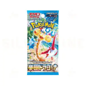 Japanese Pokémon booster pack featuring Paradise Dragona with colorful Pokémon characters.